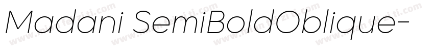 Madani SemiBoldOblique字体转换